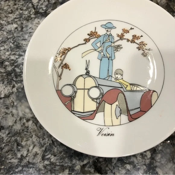 Jacques Lobjoy art deco car theme plates - Picture 7 of 10